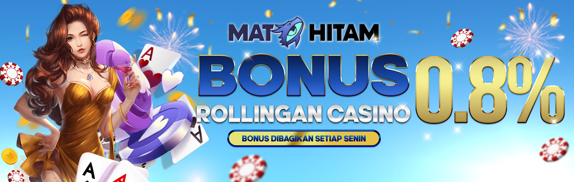 BONUS ROLLINGAN CASINO 0.8%